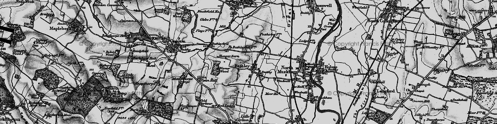 Old map of Worner Wood in 1899
