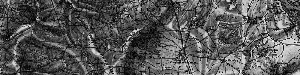 Old map of Batsford Park in 1896