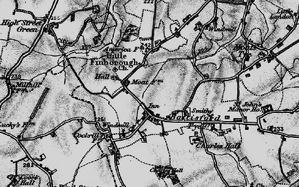 Old map of Battisford Tye in 1898