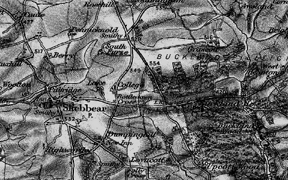 Old map of Battledown Cross in 1895
