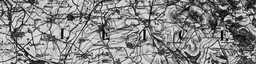 Old map of Battram in 1895