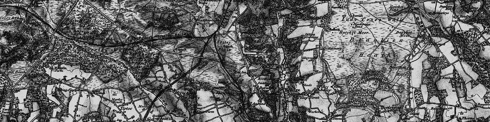 Old map of Battramsley in 1895