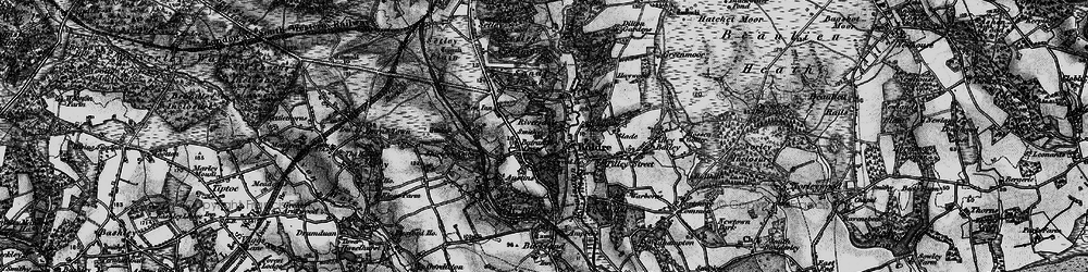Old map of Battramsley Cross in 1895