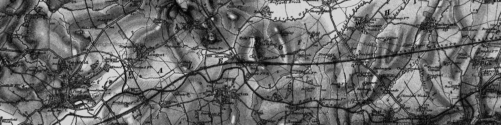 Old map of Baulking Hill in 1895