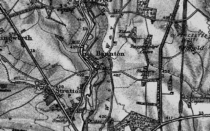 Old map of Wiggold in 1896