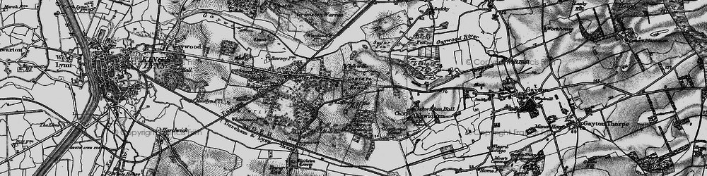 Old map of Bawsey in 1893