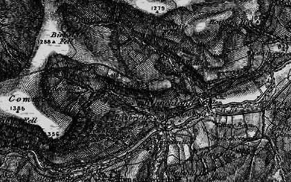 Old map of Blanchland Moor in 1898