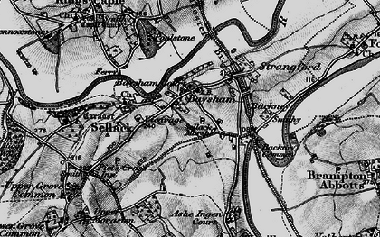 Old map of Baysham in 1896