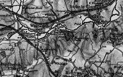 Old map of Baythorne End in 1895