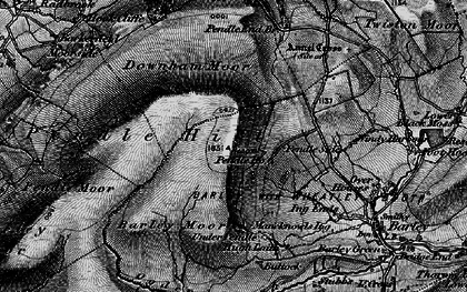 Old map of Pendle Hill in 1898