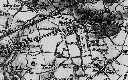 Old map of Beacon End in 1896