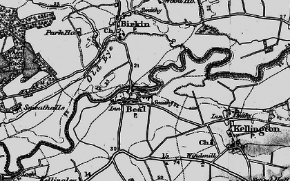 Old map of Beal in 1895