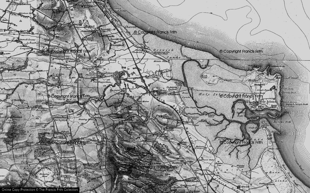 Old Map of Historic Map covering Black Low in 1897