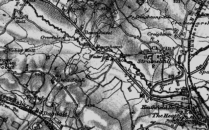 Old map of Beamhurst Lane in 1897
