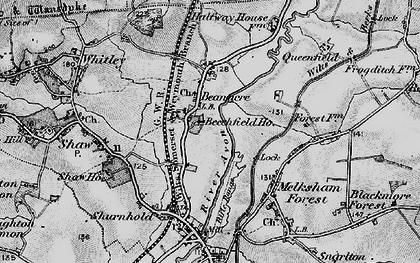 Old map of Beanacre in 1898