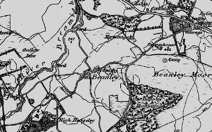 Old map of Beanley Plantation in 1897