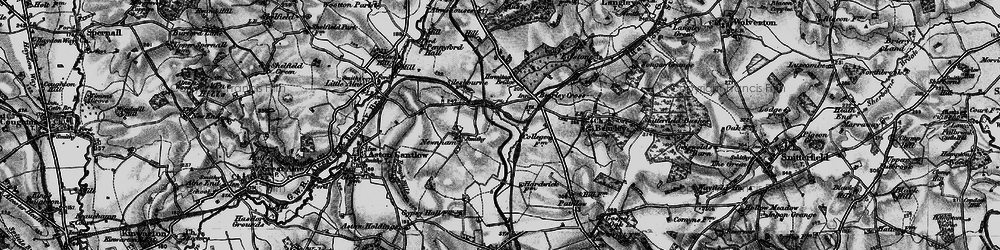 Old map of Bearley Cross in 1898
