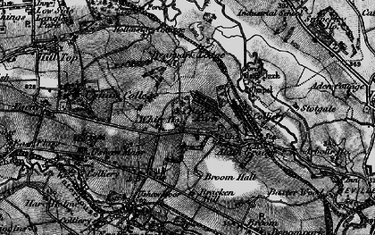 Old map of Bearpark in 1898