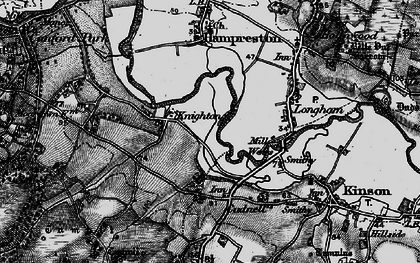 Old map of Bearwood in 1895