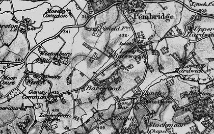 Old map of Bearwood in 1899