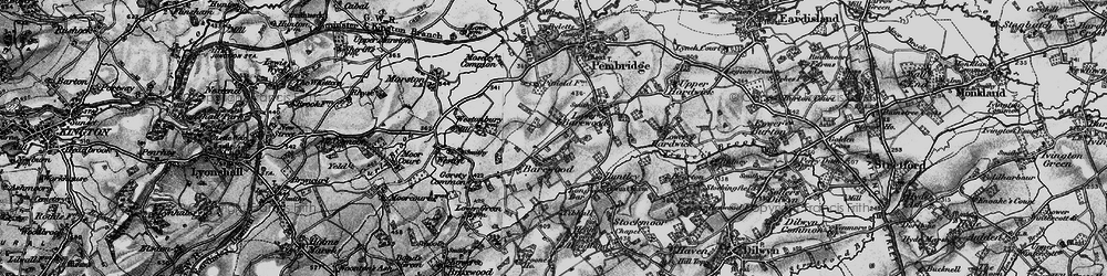 Old map of Bearwood in 1899