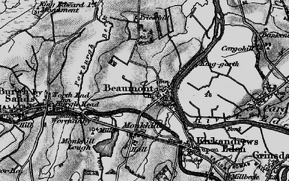 Old map of Beaumont in 1897
