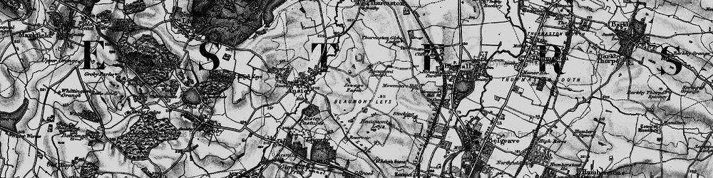 Old map of Beaumont Leys in 1899