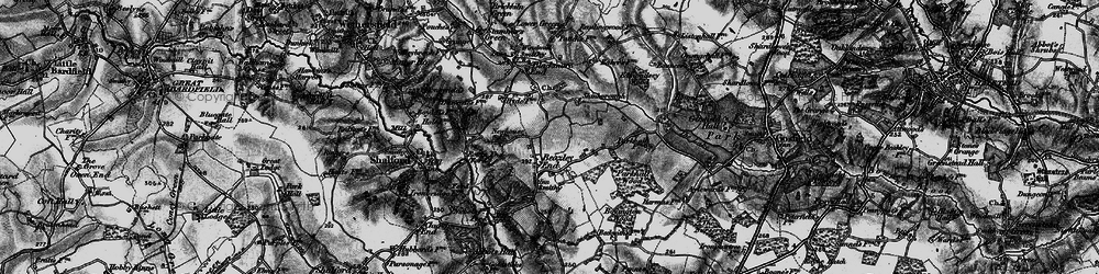 Old map of Beazley End in 1895