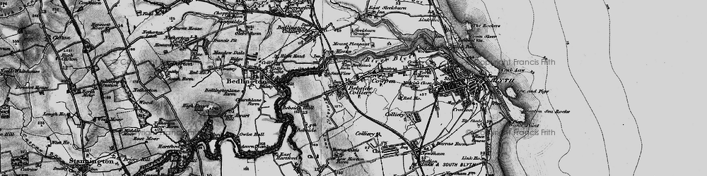 Old map of Bebside in 1897