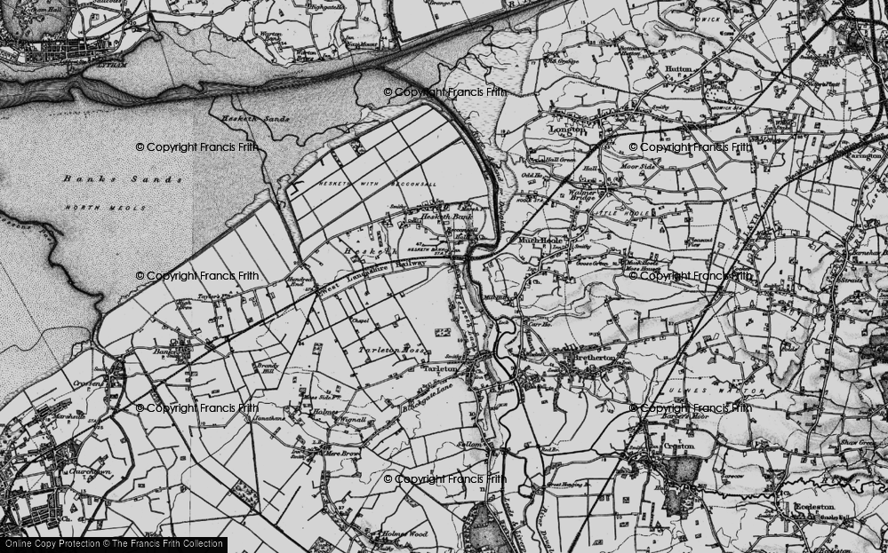 Old Map of Becconsall, 1896 in 1896