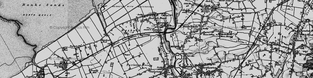 Old map of Becconsall in 1896