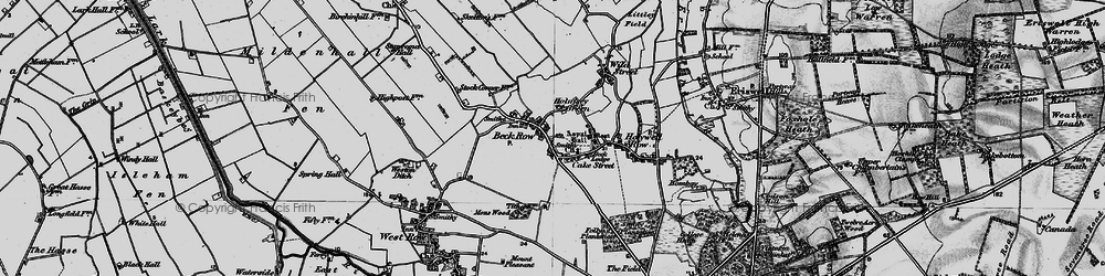 Old map of Beck Row in 1898