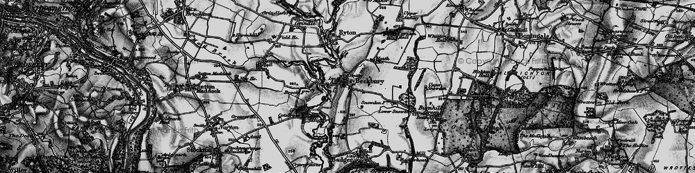 Old map of Beckbury in 1899