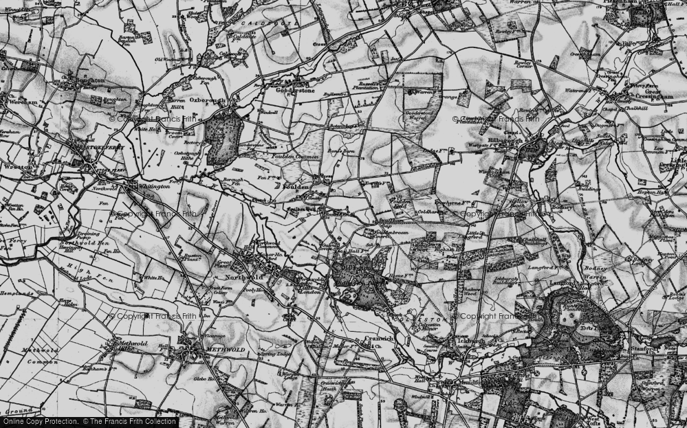 Old Map of Beckett End, 1898 in 1898