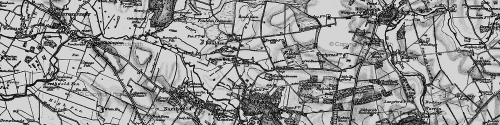 Old map of Beckett End in 1898