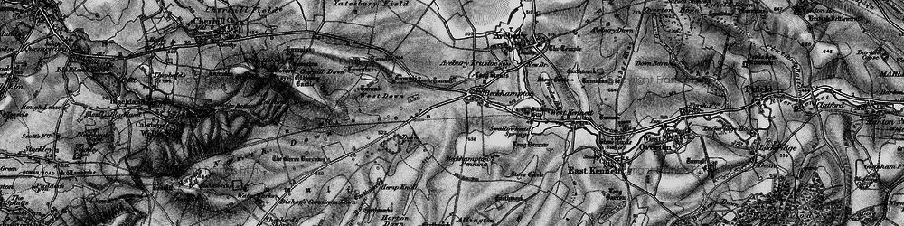 Old map of Beckhampton Penning in 1898