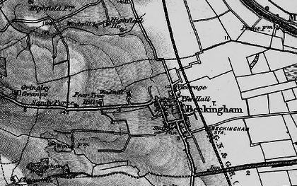 Old map of Beckingham in 1895