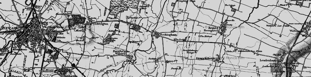 Old map of Beckingham in 1899