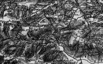 Old map of Beckley Woods in 1895