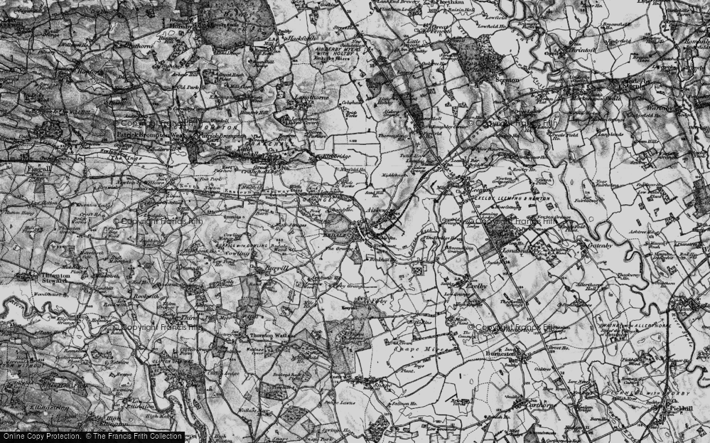 Old Map of Bedale, 1897 in 1897