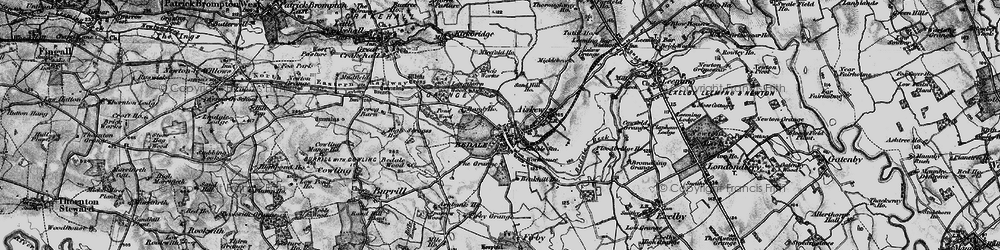 Old map of Bedale in 1897