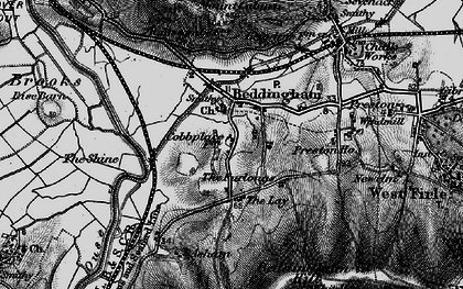 Old map of Beddingham Hill in 1895