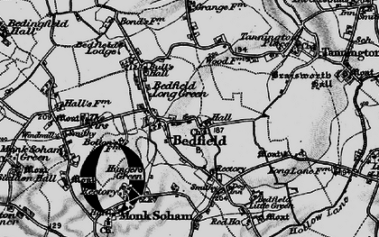 Old map of Bedfield in 1898