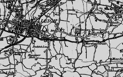 Old map of Bedford in 1896