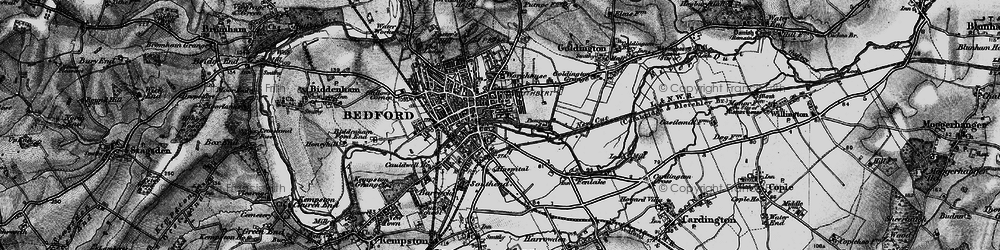 Old map of Bedford in 1896