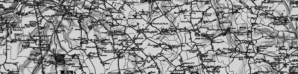 Old map of Bedingfield in 1898
