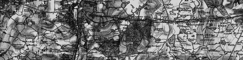 Old map of Bedlar's Green in 1896