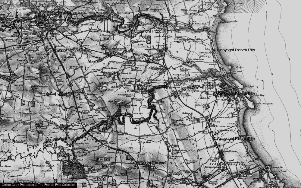 Old Map of Bedlington, 1897 in 1897