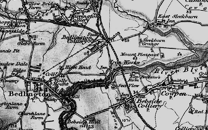 Old map of Bebside Hall in 1897