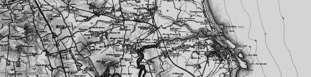Old map of Bedlington Station in 1897